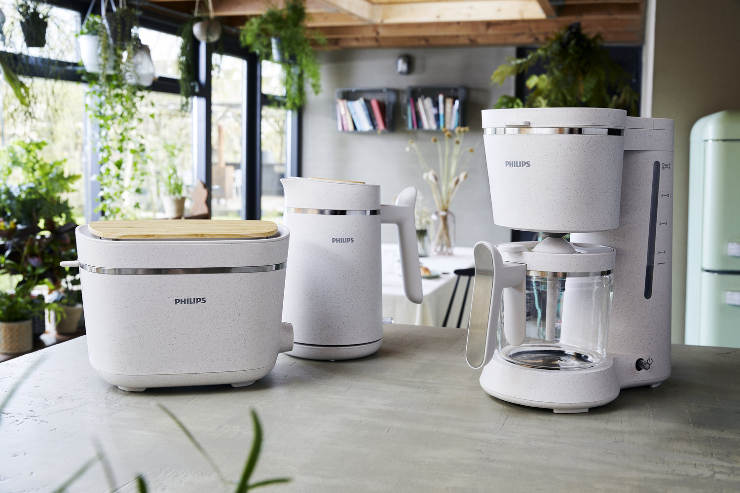 Coffee maker 1.2 L aroma twister Matt plastic white speckle biobased
