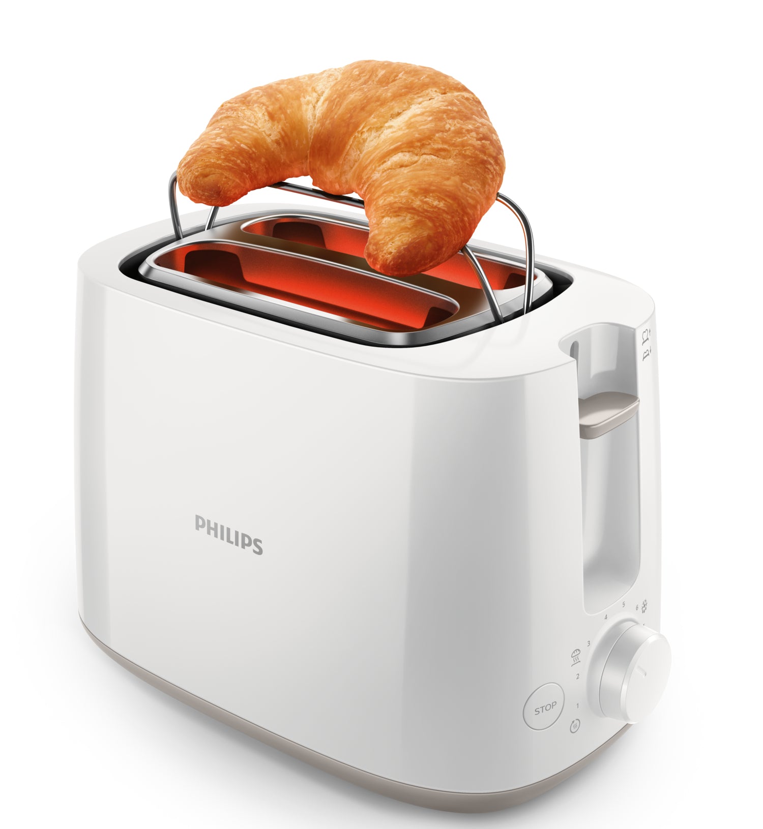 Toaster Plastic 2-slot bun warmer white