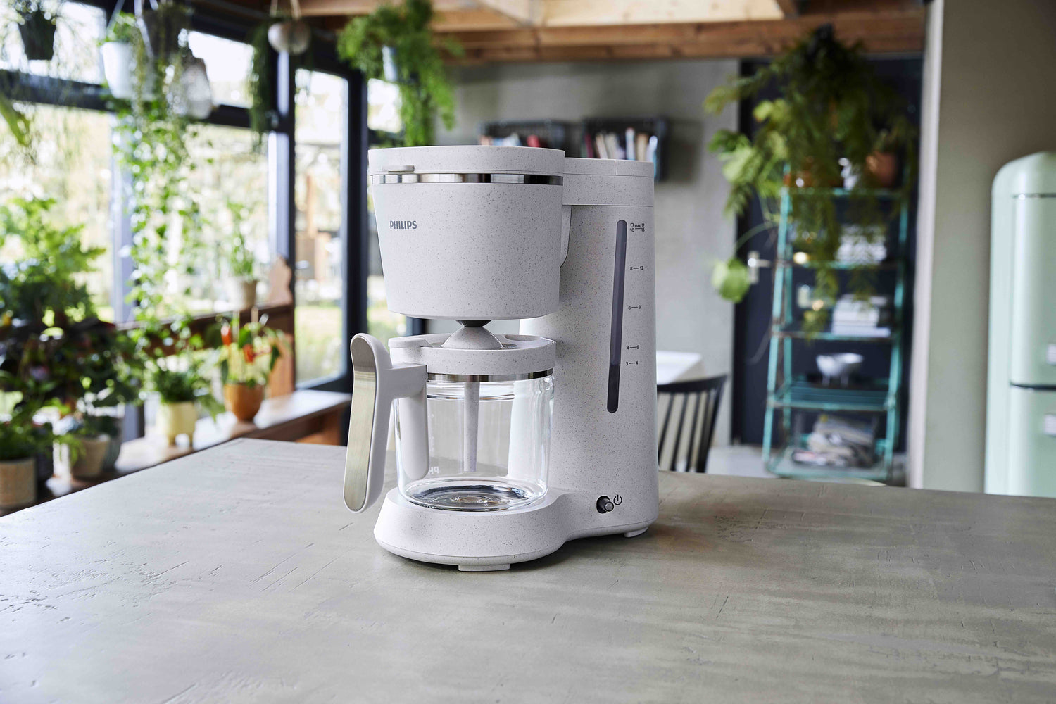 Coffee maker 1.2 L aroma twister Matt plastic white speckle biobased