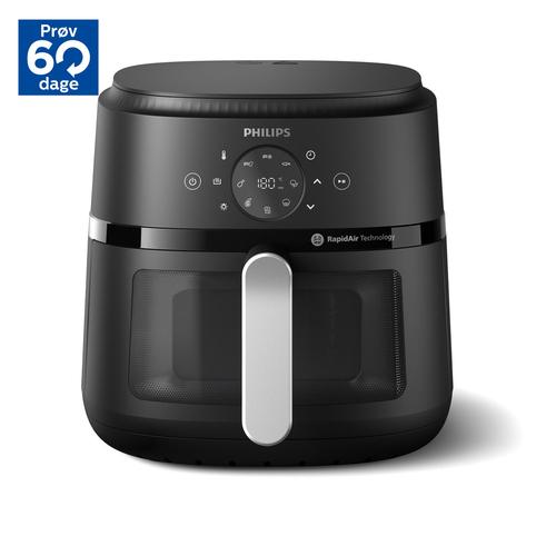 Airfryer 6.2L Window Single Pan RapidAir Digital black body/silver handle