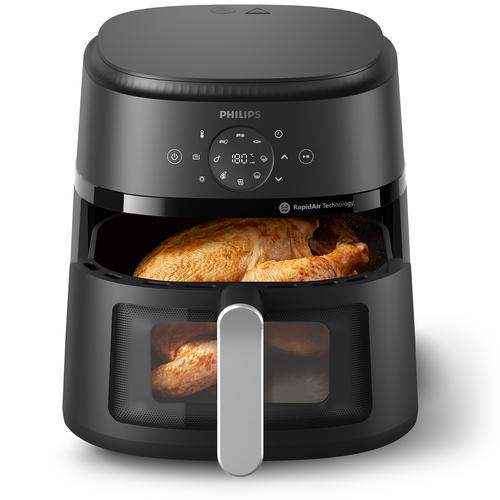 Airfryer 6.2L Window Single Pan RapidAir Digital black body/silver handle