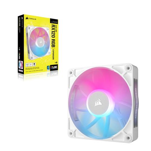 Corsair CORSAIR RX RGB Series iCUE LINK RX120 RGB White 120mm RGB Fan Single Fan