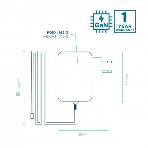 Mobilis 020015 netvoeding & inverter Binnen 65 W Zwart