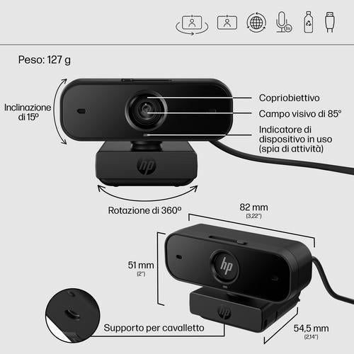 HP Printing & Computing HP 430 FHD Webcam EMEA - INTL English Loc ??? Euro plug