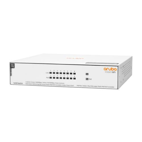HP Enterprise products Aruba Instant On 1430 8G Class4 PoE 64WSwitch