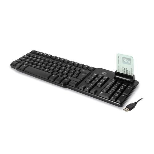 ACT Keyboard Belgium lay-out USB Smart CardID Reader