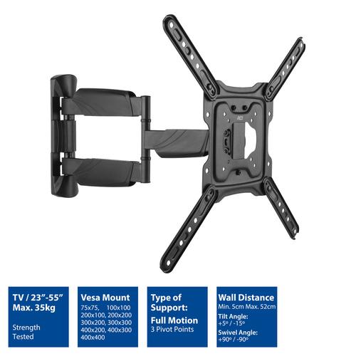 ACT Easy Turn TV wall mount L 3 pivot 23i -55i