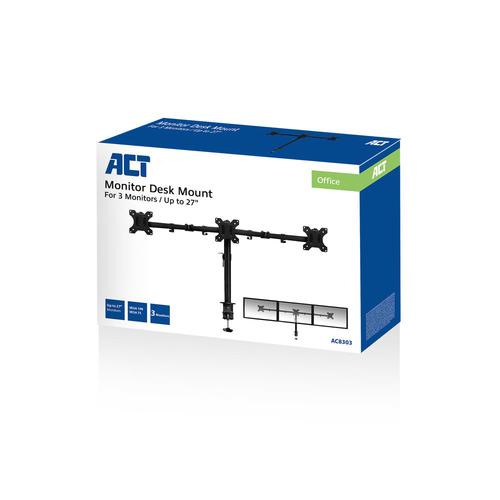 ACT Monitor desk mount stand 3 Sceens
