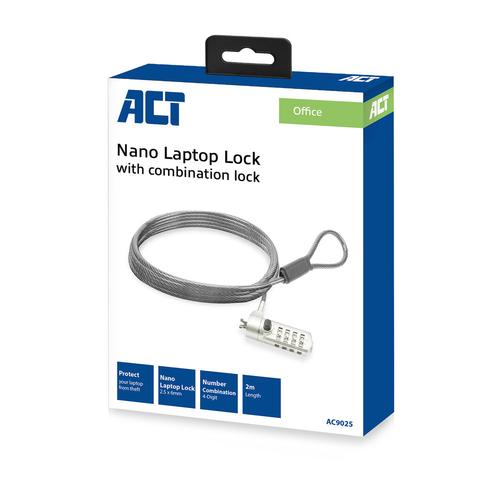 ACT Nano laptop lock number 2.0m
