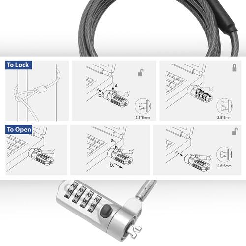 ACT Nano laptop lock number 2.0m