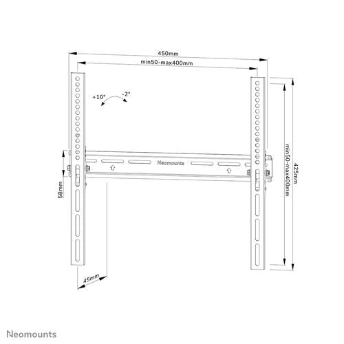 Neomounts Neomounts Screen Wall Mount (tilt lockable VESA 400X400)