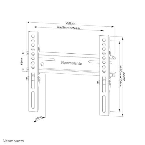 Neomounts Neomounts Screen Wall Mount (fixed lockable VESA 200X200)