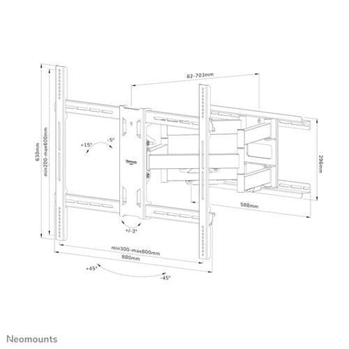 Neomounts Neomounts Screen Wall Mount (full motion VESA 800X600)