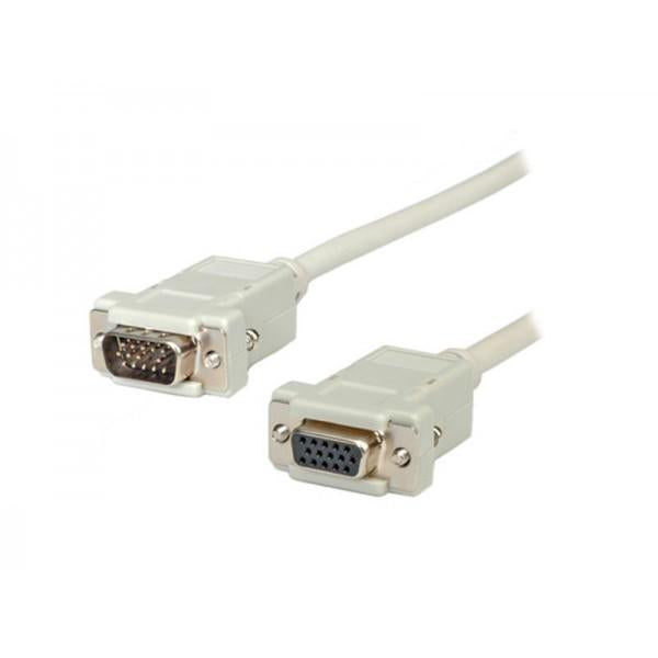 ADJ ADJKOF21996530 VGA-kabel, D-SUB 15-pins, M/F, 3m, zilver