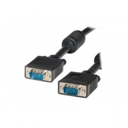 ADJ 320-00012 VGA-kabel met ferrietkern, D-SUB 15-pin, M/M, 3m, Zwart, Blister