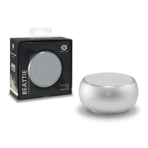 Conceptronic BEATTIE 01S draadloze Bluetooth-luidspreker, micro-USB, 3W, 150 - 20.000 Hz, zilver