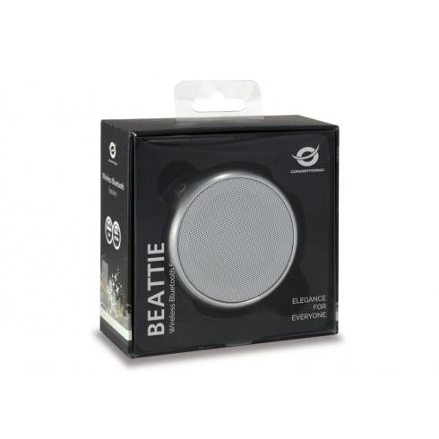 Conceptronic BEATTIE 01S draadloze Bluetooth-luidspreker, micro-USB, 3W, 150 - 20.000 Hz, zilver