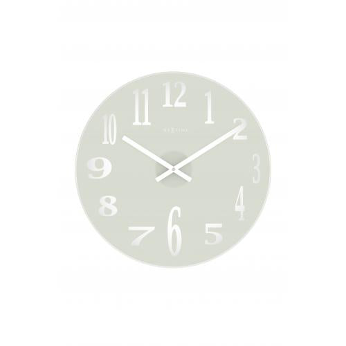 NeXtime klok 2472 Spiegelglas, Ø43 cm, Wand, Wit