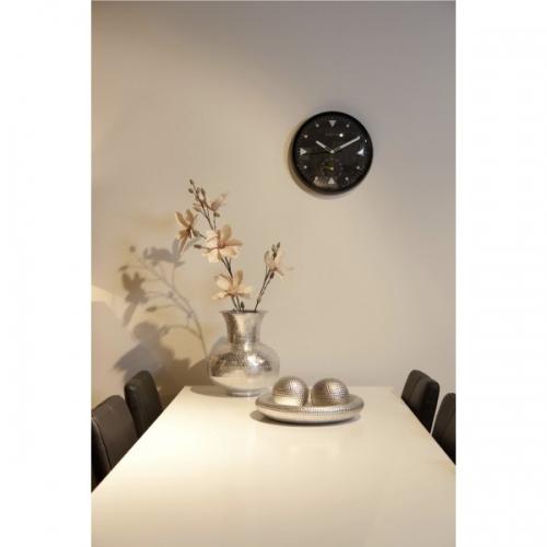 NeXtime klok 3049 Serious Zwart, Ø32 cm, Wand, Zwart
