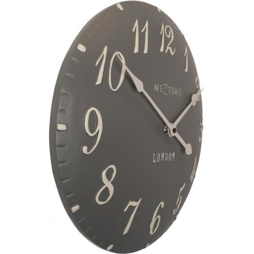 NeXtime klok 3084gs London Arabisch, Ø34,5cm, Wand, Grijs/Wit