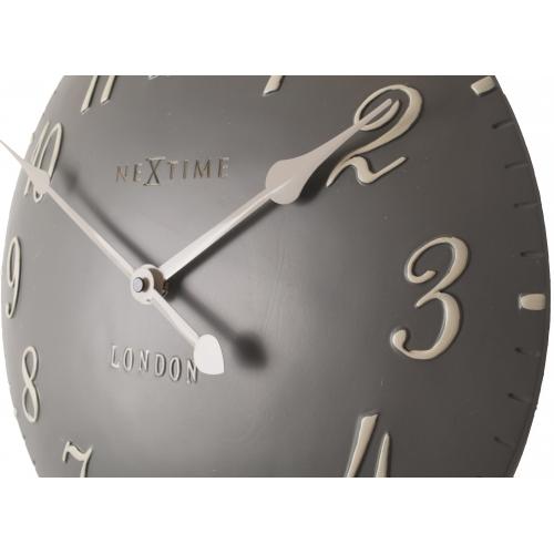 NeXtime klok 3084gs London Arabisch, Ø34,5cm, Wand, Grijs/Wit