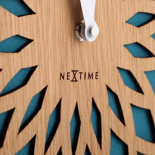 NeXtime klok 3149tq Sun Large, Ø50 cm, Wand, Turkoois