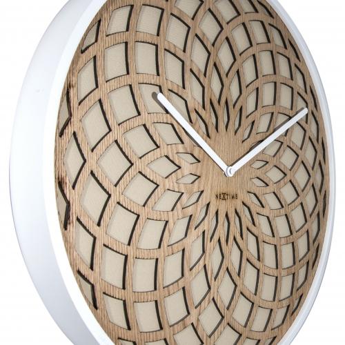 NeXtime klok 3150be Sun Small, Ø35 cm, Wand, Beige