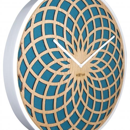 NeXtime klok 3150tq Sun Small, Ø35 cm, Wand, Turkoois