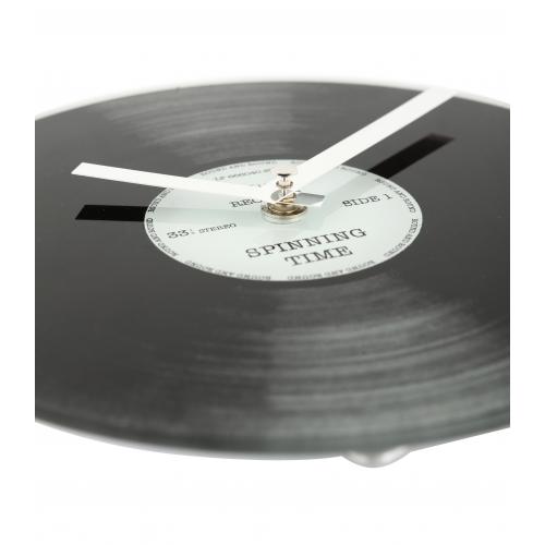 NeXtime klok 5163 Little Spinning Time, Ø20 cm, Wand, Zwart