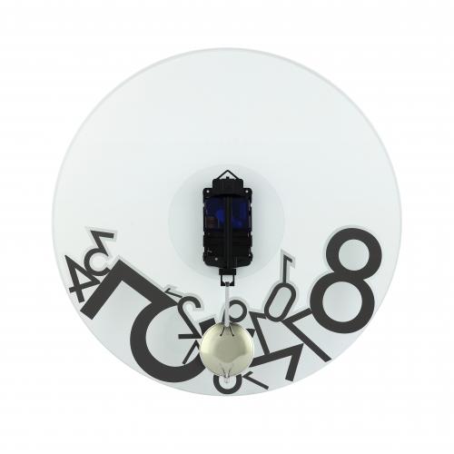 NeXtime klok 8115 Gelaagd, Ø43 cm, Wand, Zilver