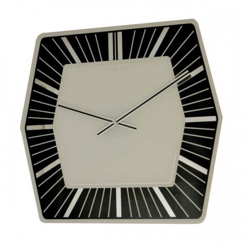 NeXtime klok 8128zw Zeskant, 43x43 cm, Wand, Wit