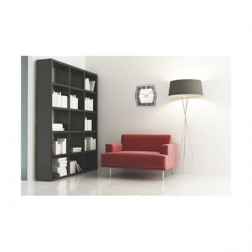 NeXtime klok 8128zw Zeskant, 43x43 cm, Wand, Wit