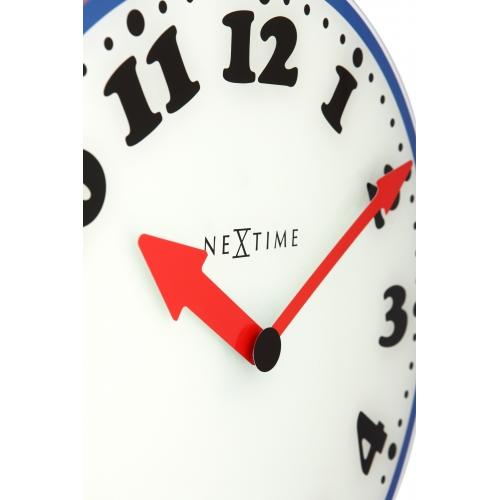 NeXtime klok 8151 Jongen, Ø43 cm, Wand, Wit/ Blauw/ Zwart/ Rood