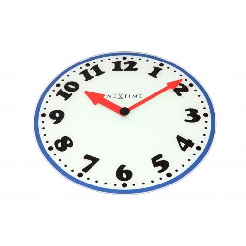 NeXtime klok 8151 Jongen, Ø43 cm, Wand, Wit/ Blauw/ Zwart/ Rood