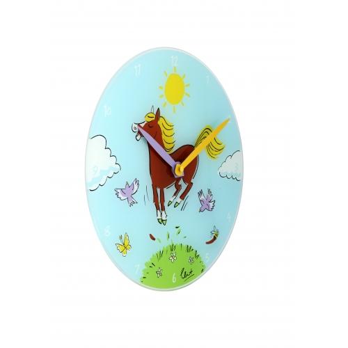 NeXtime klok 8812 Jump for joy, Ø30 cm, Wand, Blauw/ Meerkleurig