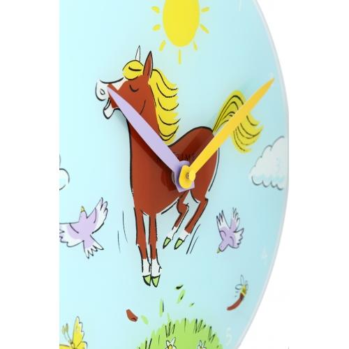 NeXtime klok 8812 Jump for joy, Ø30 cm, Wand, Blauw/ Meerkleurig