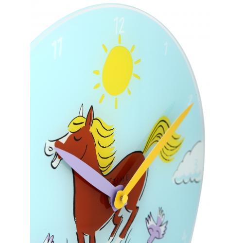 NeXtime klok 8812 Jump for joy, Ø30 cm, Wand, Blauw/ Meerkleurig