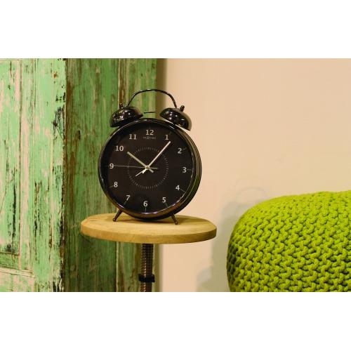 NeXtime klok 5113zw Wake Up Alarm, 23x30, Zwart/Turkoois