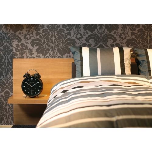 NeXtime klok 5113zw Wake Up Alarm, 23x30, Zwart/Turkoois