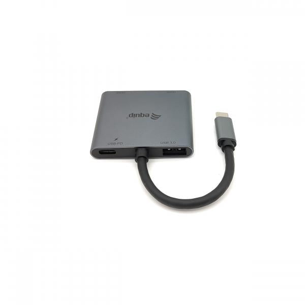 Rust de 133484 USB-C 4-in-1 dubbele HDMI-adapter uit