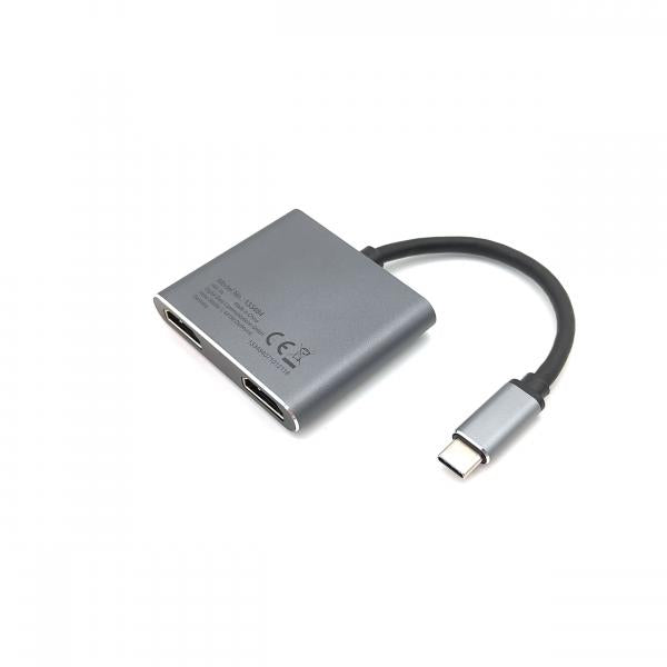 Rust de 133484 USB-C 4-in-1 dubbele HDMI-adapter uit