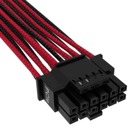 Corsair Premium Individually Sleeved 12+4pin PCIe Gen 5 12VHPWR 600W cable Type 4 BLACK/RED