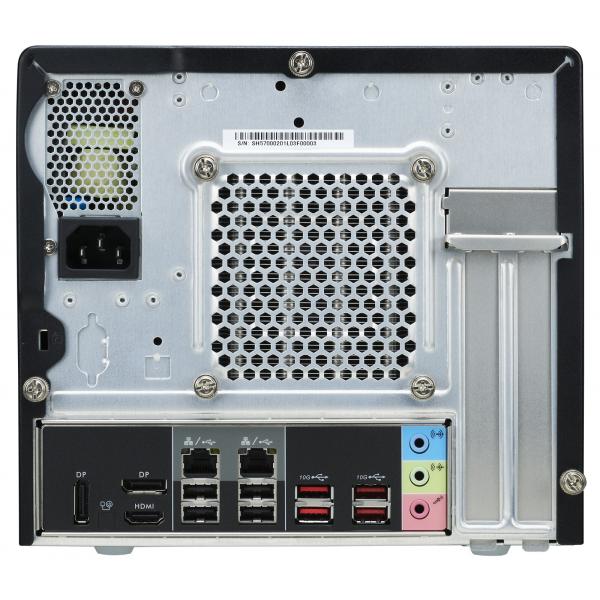 Shuttle SH570R8 Zwarte XPC Slim Cube PC-barebone, 13L-formaat, LGA1200, 4x DDR4, DIMM, Wi-Fi 5, 500 W