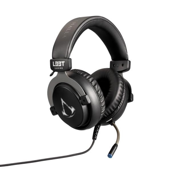 L33T Gaming 1830141 Assassin's Creed Gaming Headset w/ Mic & RGB, 50mm Noise cancellation, braided
