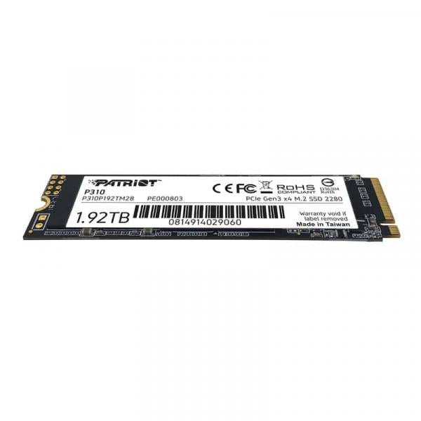 Patriot P310P480GM28P310 P310 SSD, 480 GB, M.2 2280, DETAILHANDEL, 1700/1500 MB/s, 280/250K IOPS