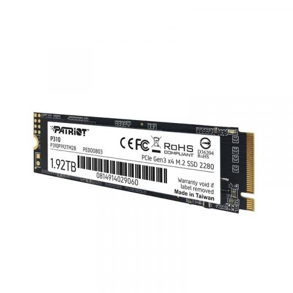Patriot P310P480GM28P310 P310 SSD, 480 GB, M.2 2280, DETAILHANDEL, 1700/1500 MB/s, 280/250K IOPS