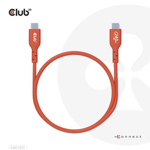 Club 3D USB2 Type-C Bi-Directional USB-IF Certified Cable Data 480Mb PD 240W(48V/5A) EPR M/M 4m