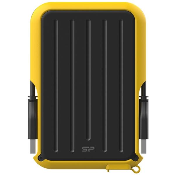 Silicon Power SP010TBPHD66SS3Y Armor A66 draagbare HDD, 1 TB, USB3.2 gen 1, geel, certificaat