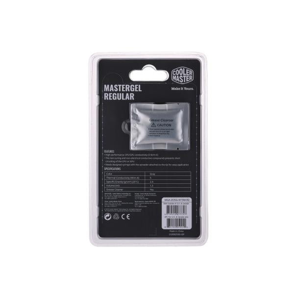 Cooler Master MGX-ZOSG-N15M-R2 MasterGel Normaal, 1,5 ml, 5 W/mK, Grijs