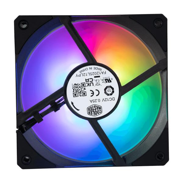 Cooler Master MFZ-M2DN-24NP2-R1 Mobius 120P ARGB, 120 MM, 2400 RPM, 30 dB, 75,2 CFM, Zwart